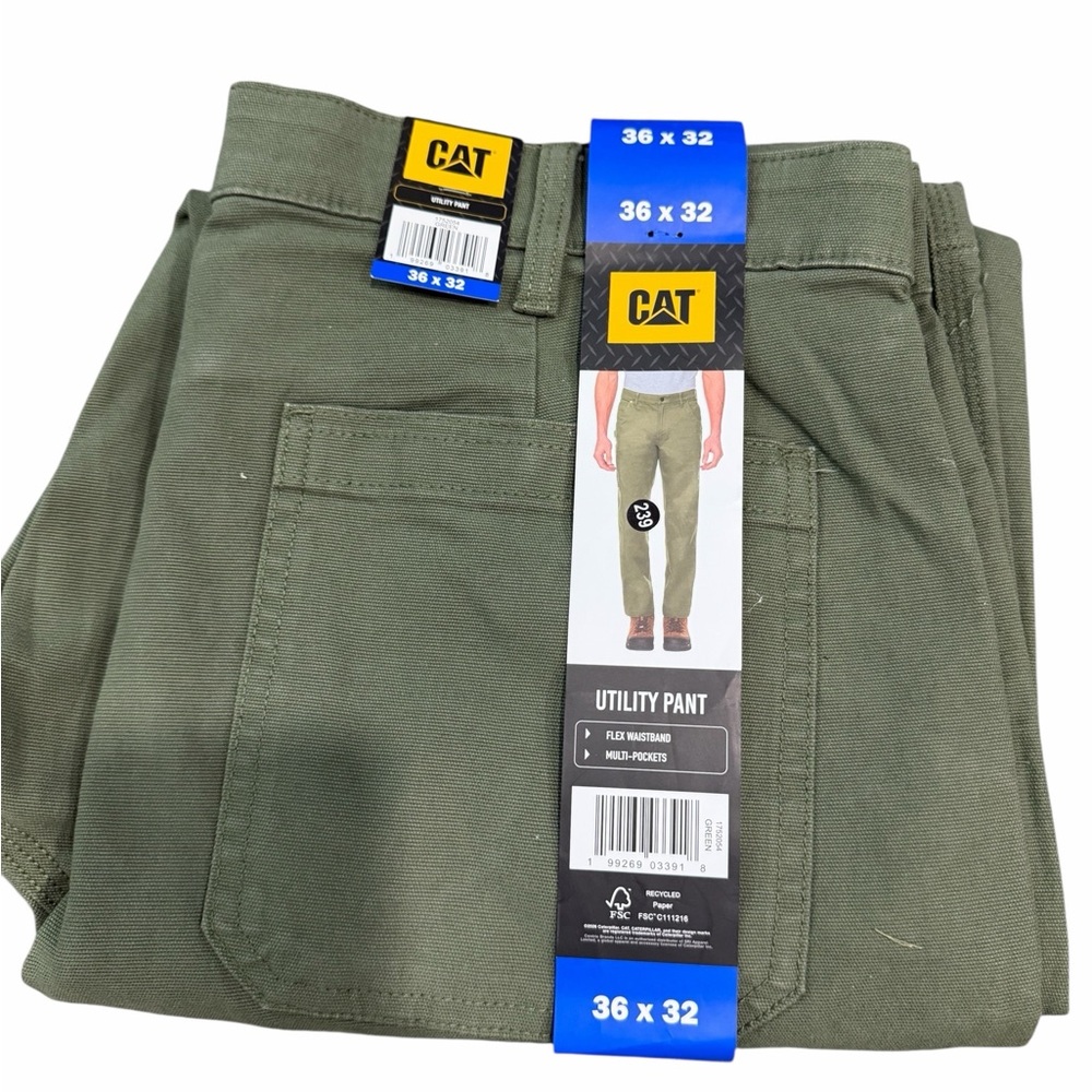 Caterpillar Olive Green Utility Cargo Pants 36 x 32
